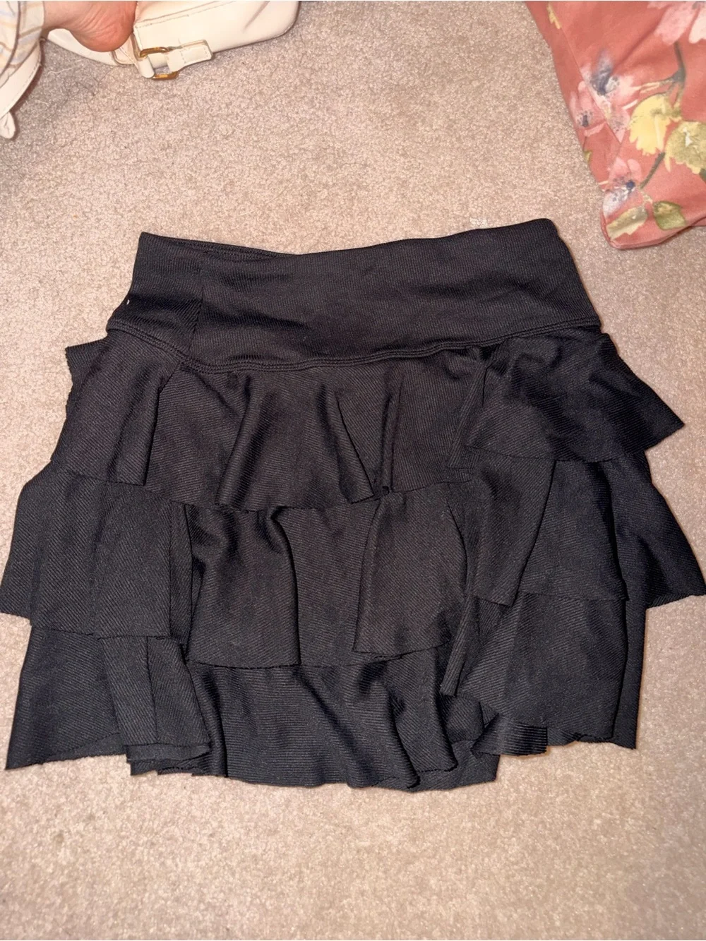 Target Black Tiered Ruffle Mini Skirt